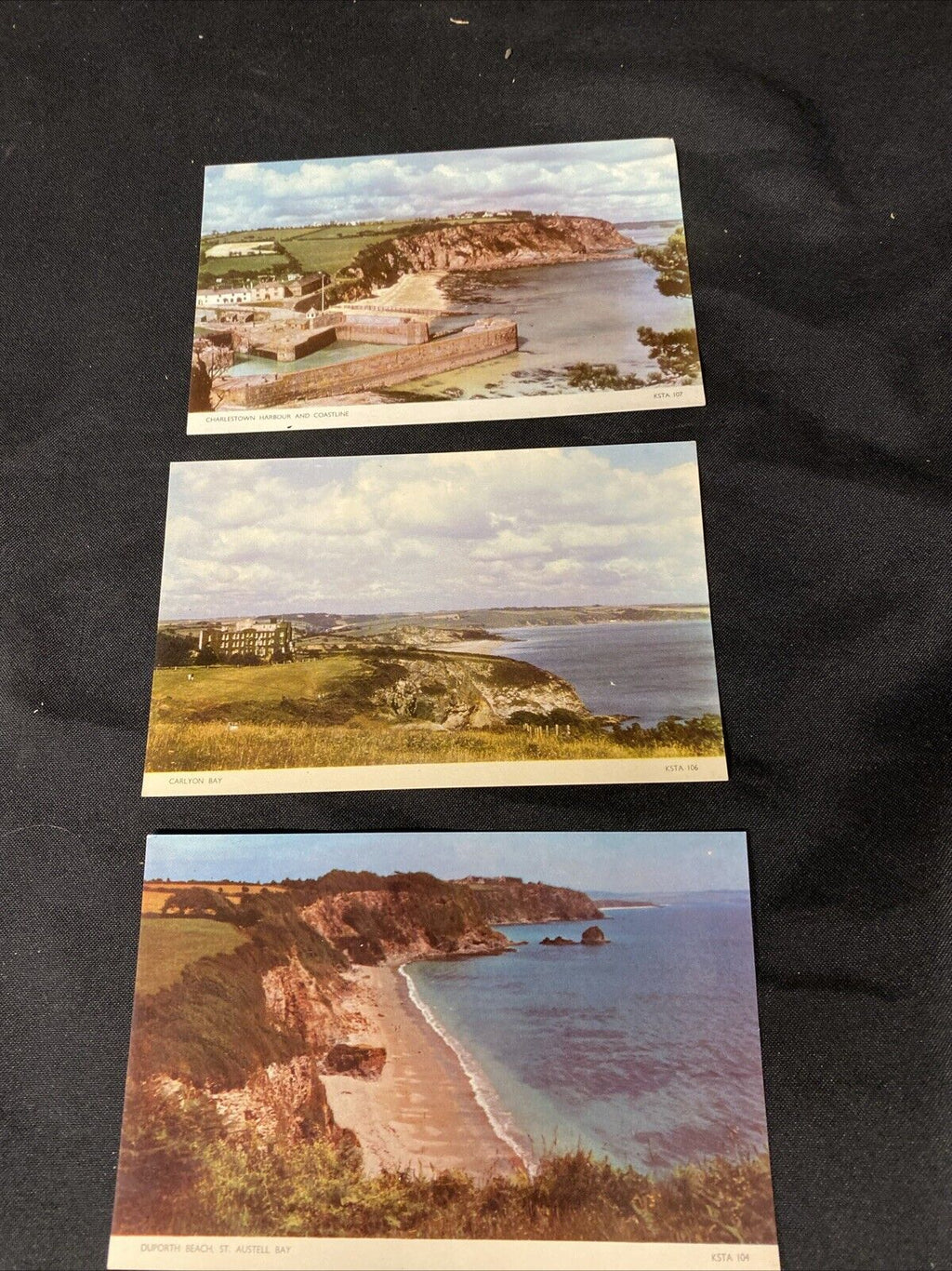 1960's postcards of Cornwall, Charlestown, Carlyon, Duporth St Austell - (5503)