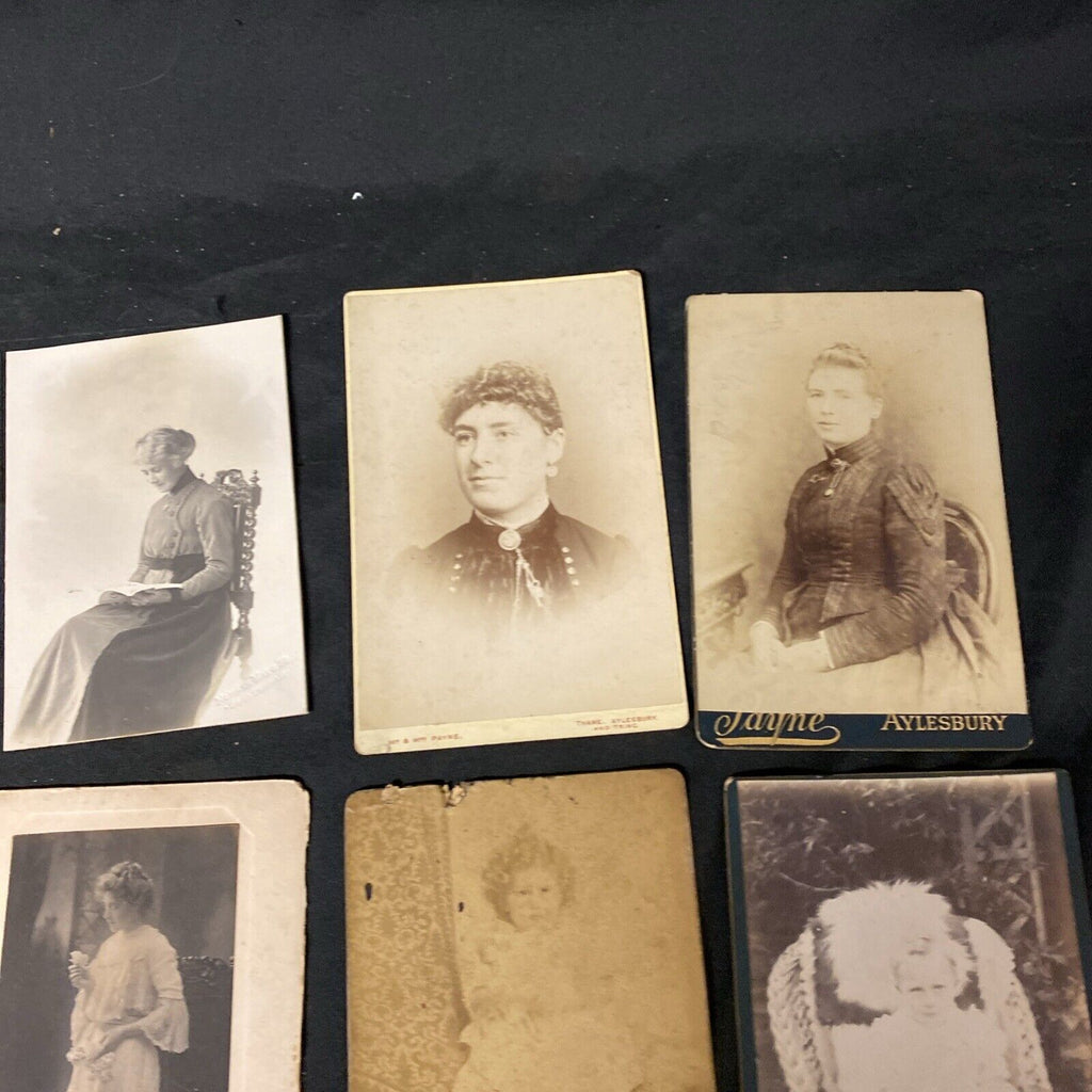 Victorian Cabinet Photos x 7 - 5 x Ladies and 2 x Children - (5510)