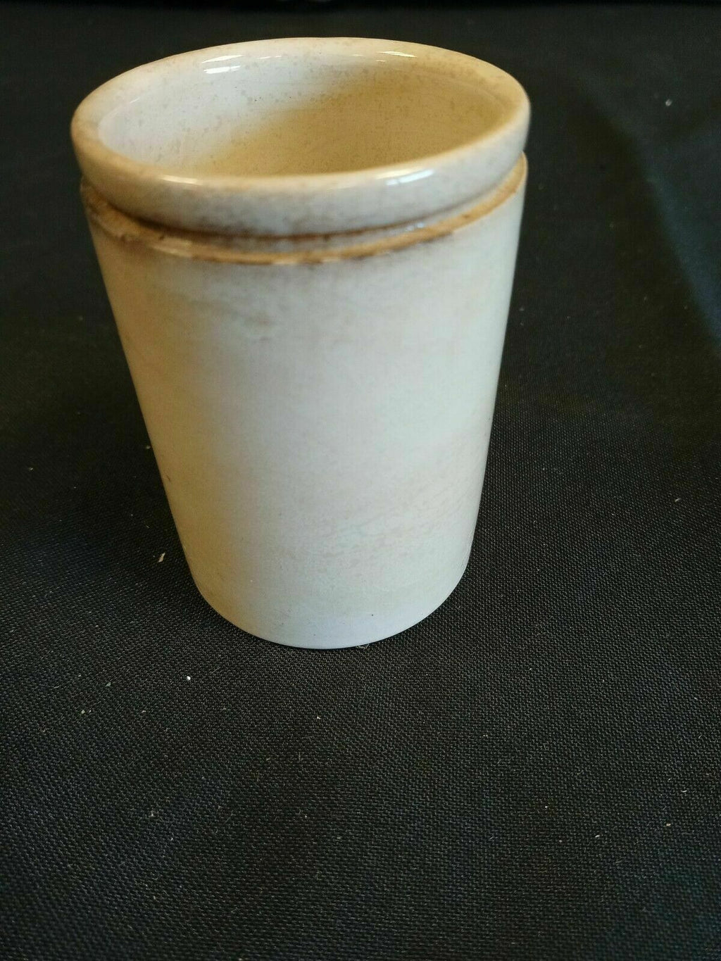 French Enamelled Medicine pot 10cm tall no stopper Apocathery collectors -(7941)