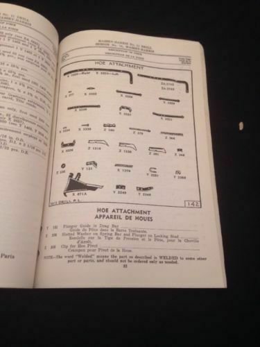 Massey - Harris Company - Repair parts lists for No 11 Drill 1939 (1266)