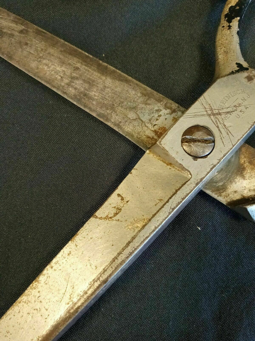 Antique Tailors Shears Scissors  R. Heinisch Newark N.J USA 1835  - (7927)