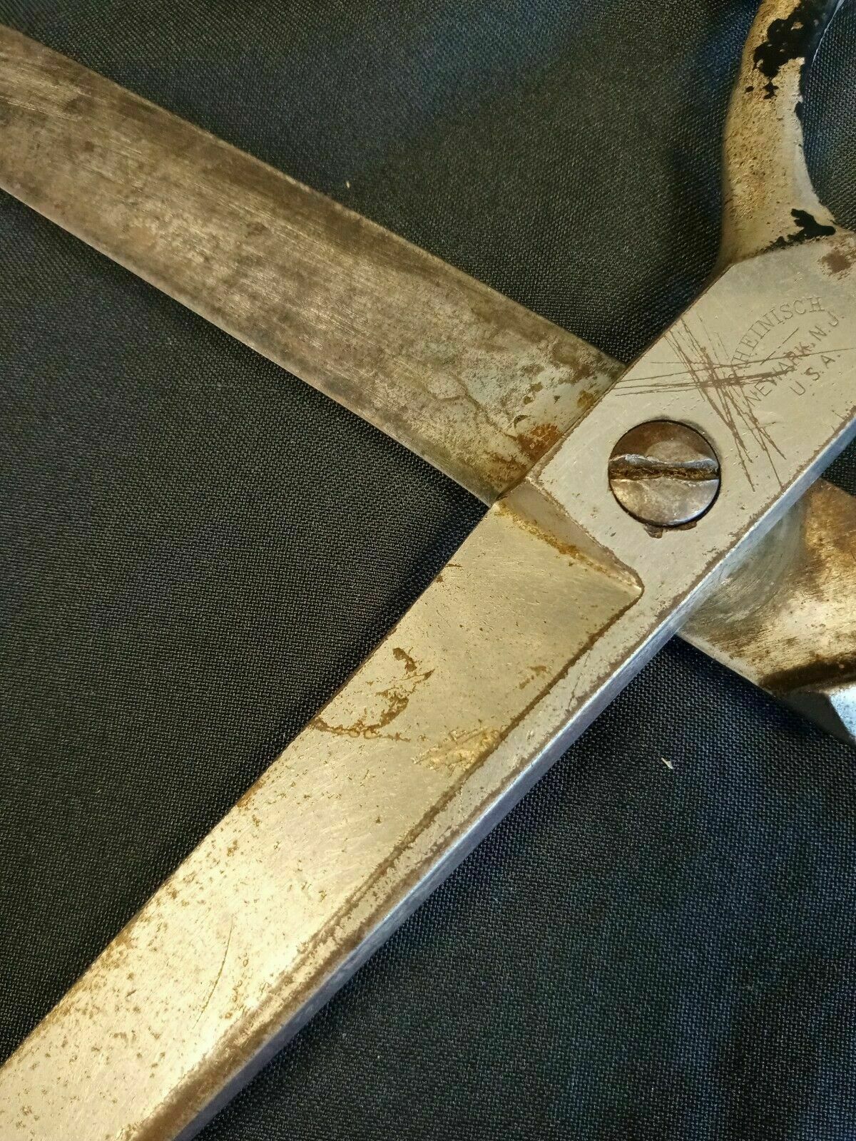 Antique Tailors Shears Scissors  R. Heinisch Newark N.J USA 1835  - (7927)