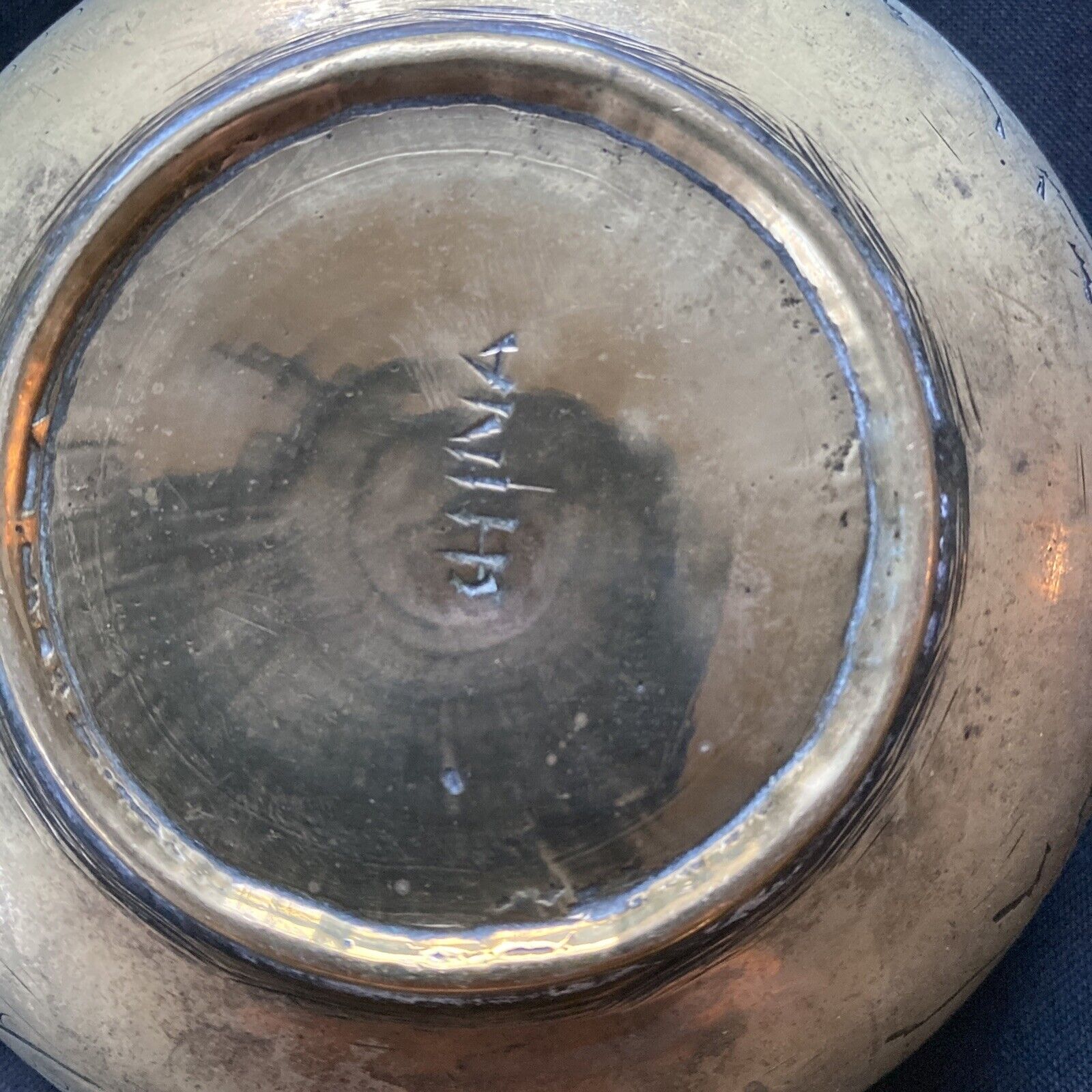 Antique Chinese Asian Brass Bronze collection Bowls ETC - (9607