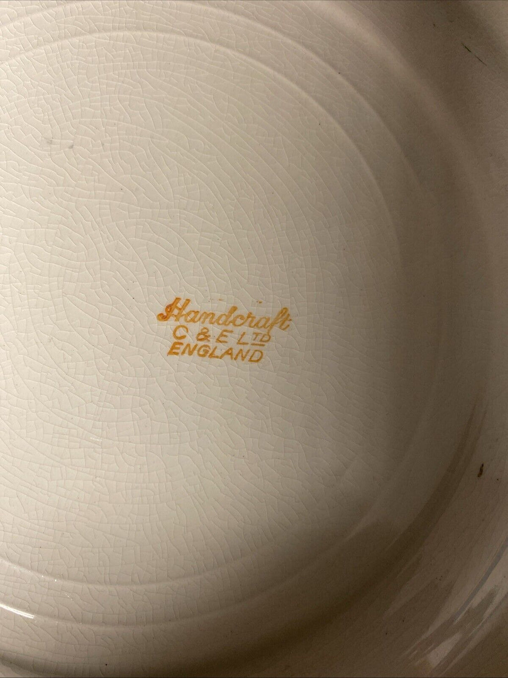 Antique Art Deco Cartwright & Edwards C&E Ltd Handcraft Plate - (5831)