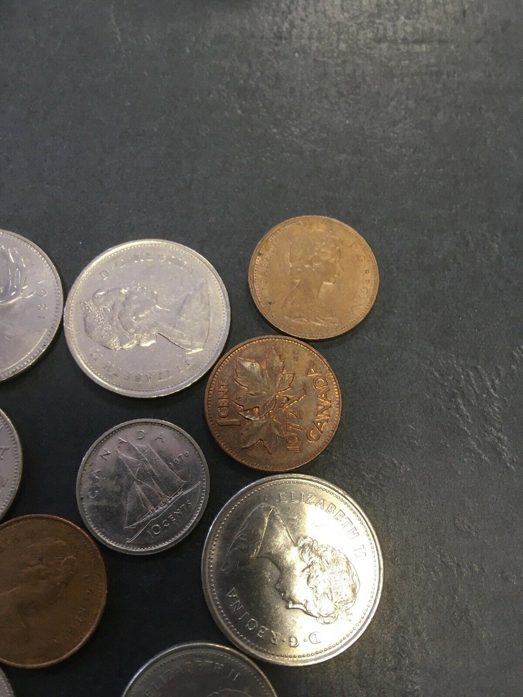 Canadian Coins Canada x 13 60's 70's 80's Assorted - (2841)