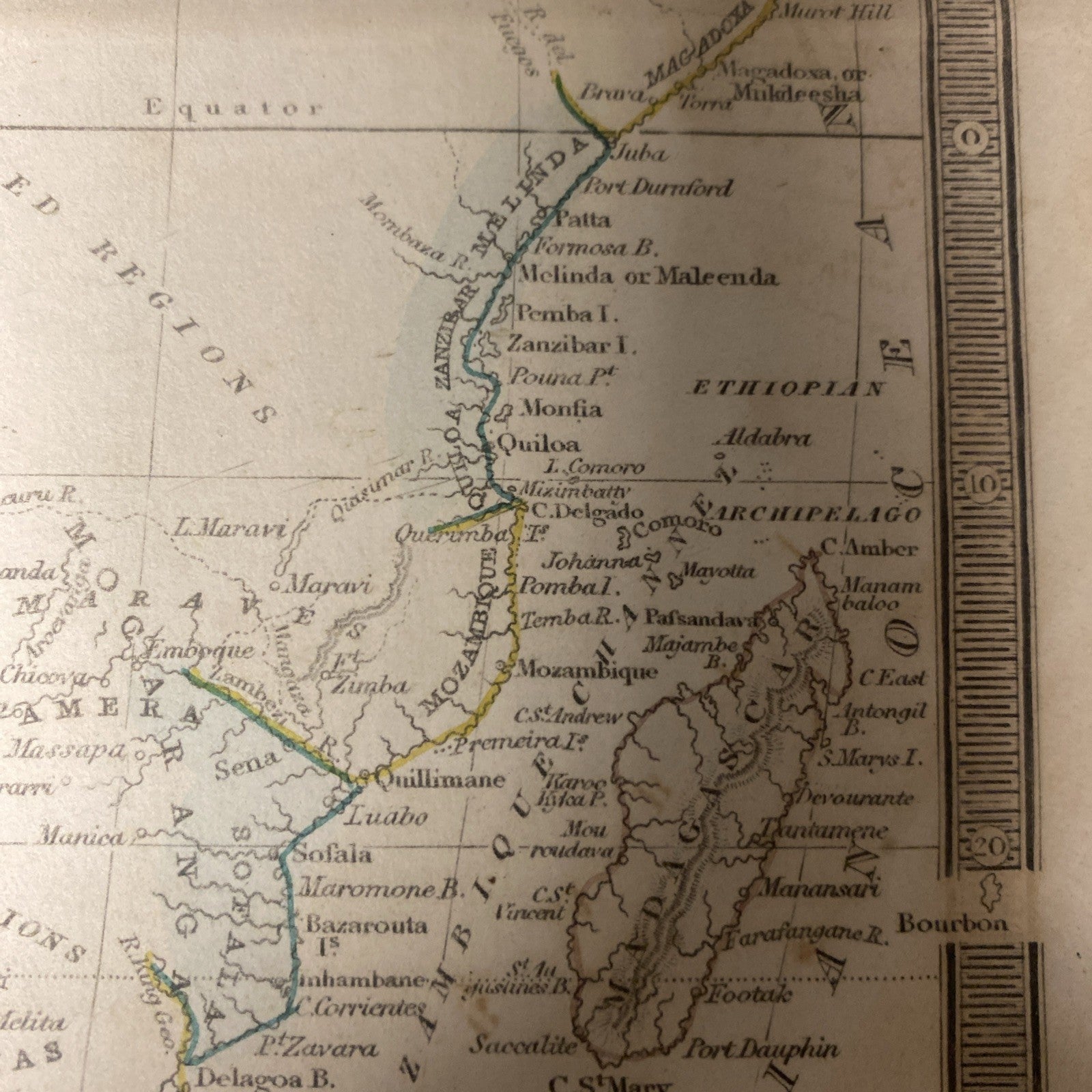 Antique late 1800's Map of AFRICA by Darton & Clark Very Rare - (1766)