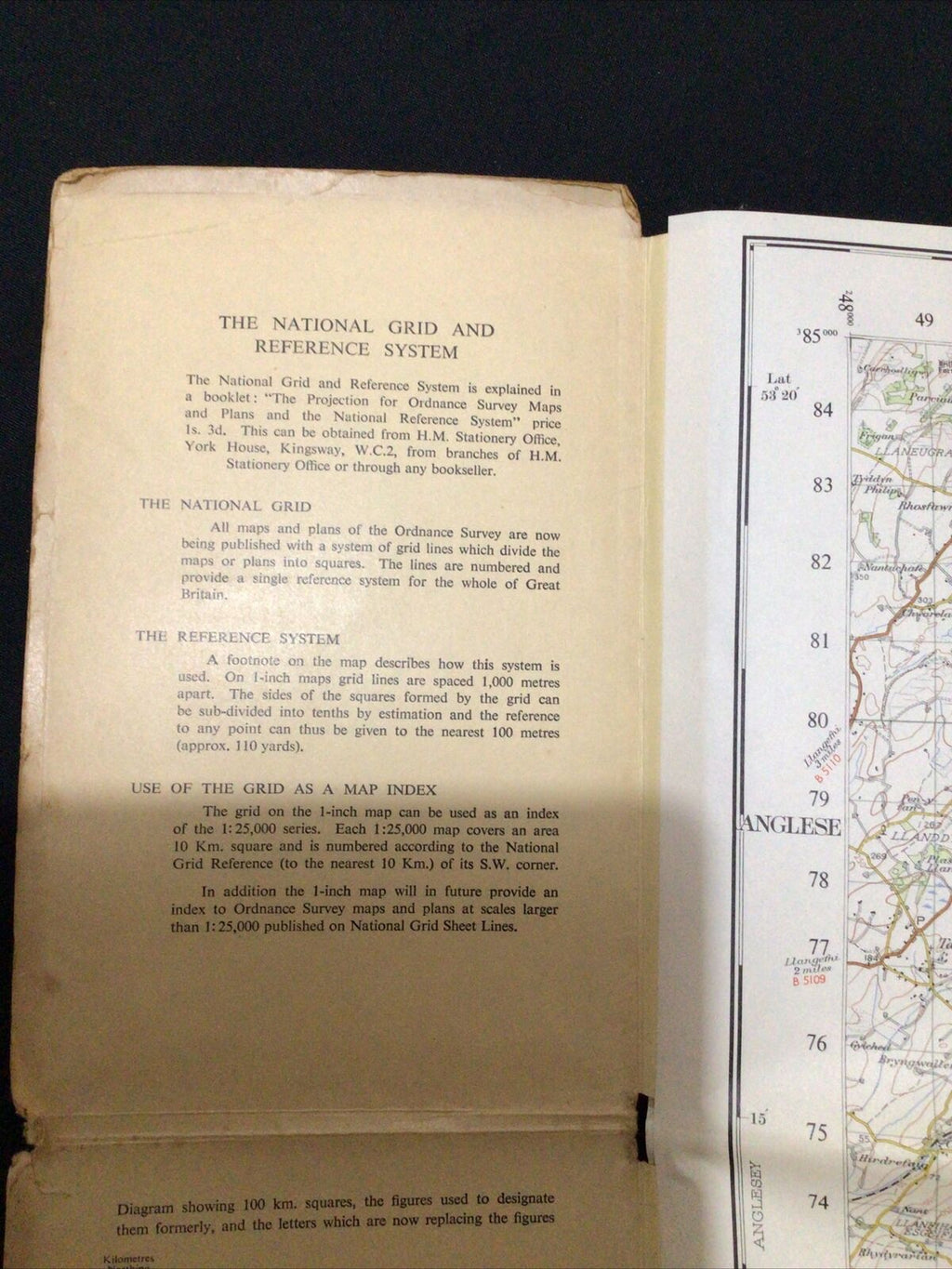MAP - Ordnance Survey 1 inch 7th Series 1968 - SNOWDON #107 (8684)