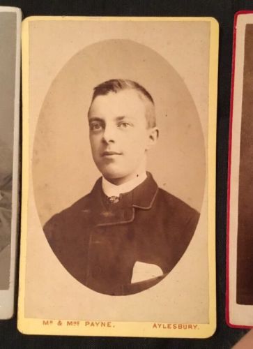 Victorian CDV Cabinet Photo - 1890 Payne Aylesbury X 3 Same Child Man (2311