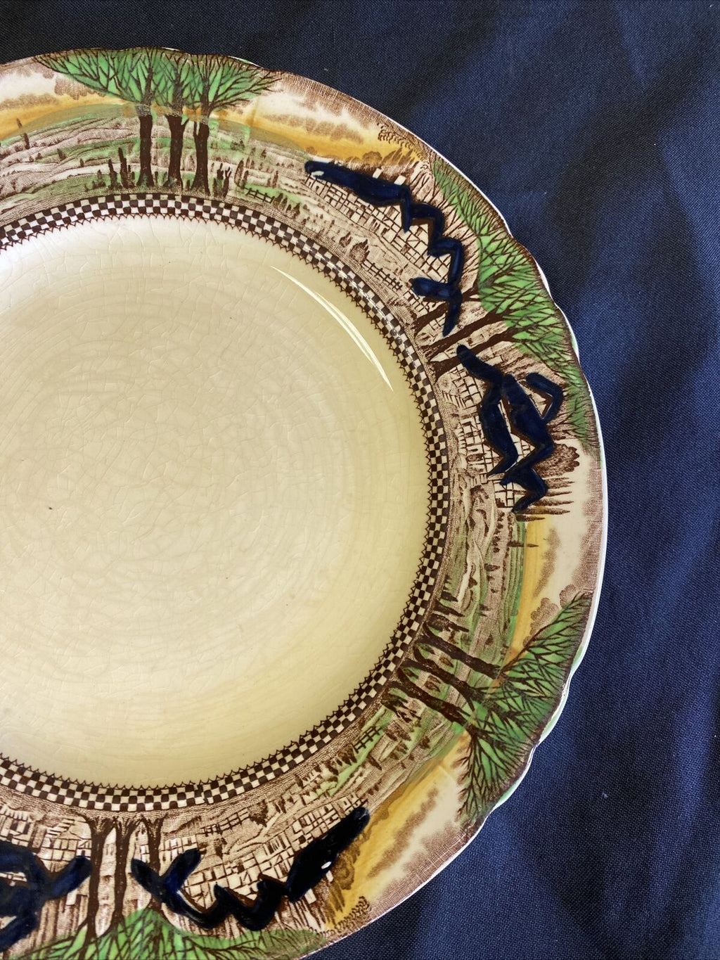 MYOTT Son & Co England's Countryside 2x 23cm Plates Vintage design - (7566)