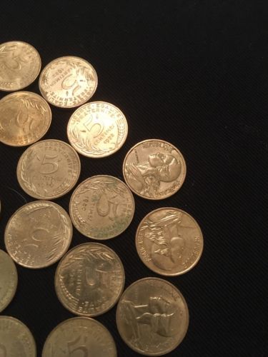 France 5 Centimes Coins Marianne - 24 x 1980's + 1 x 90's - (2754)