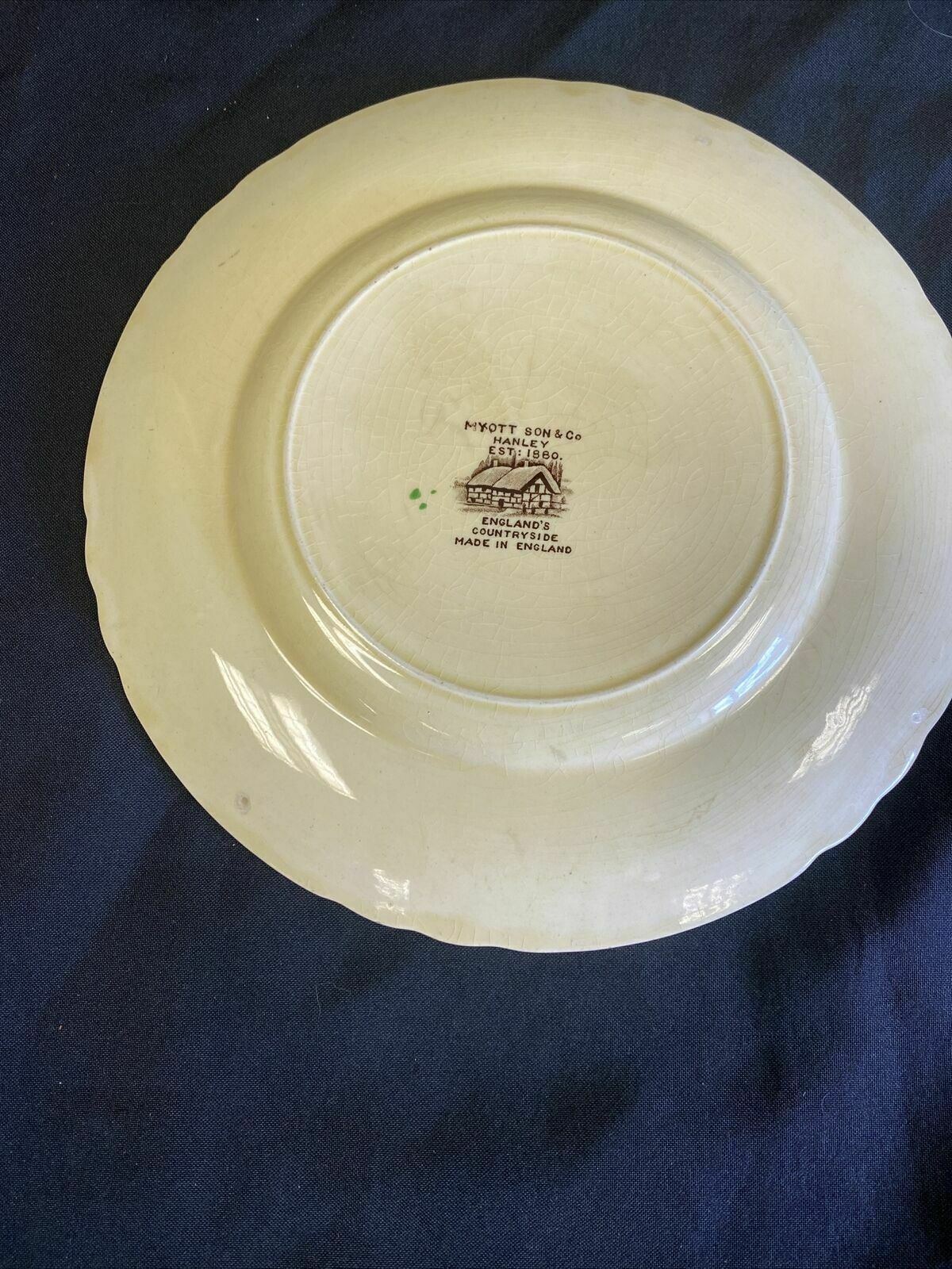 MYOTT Son & Co England's Countryside 2x 23cm Plates Vintage design - (7566)