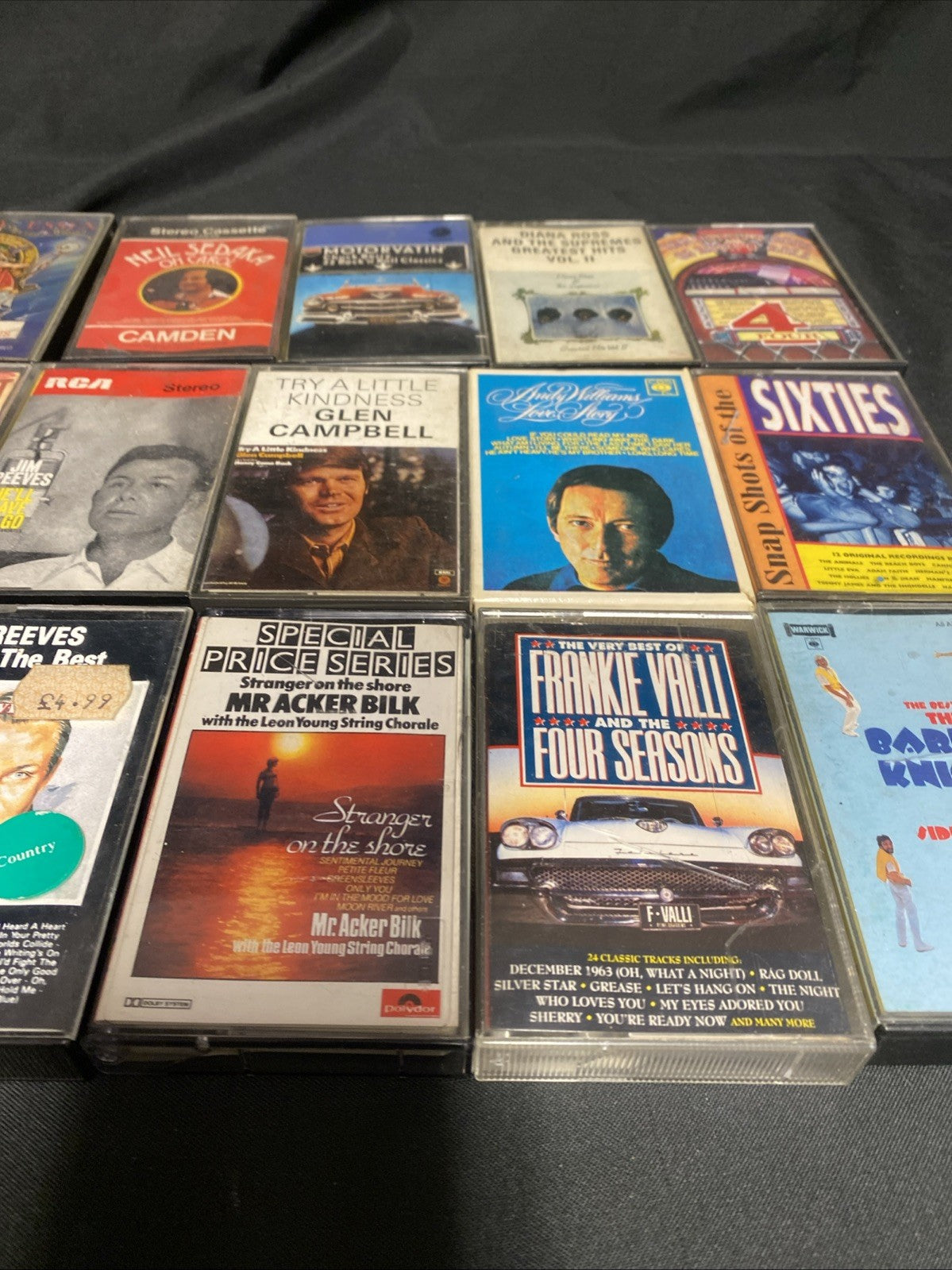 20 Cassette tapes Mainly 60's / 70's Valli Ross Essex Como Bilk - (1737)