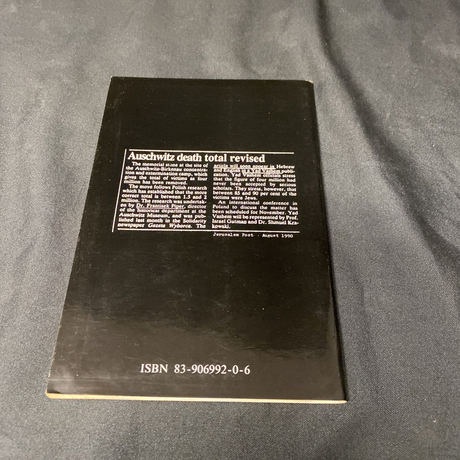 Book - Auschwitz How Many Perished Jews, Poles, Gypsies. by Franciszek Piper (1528)