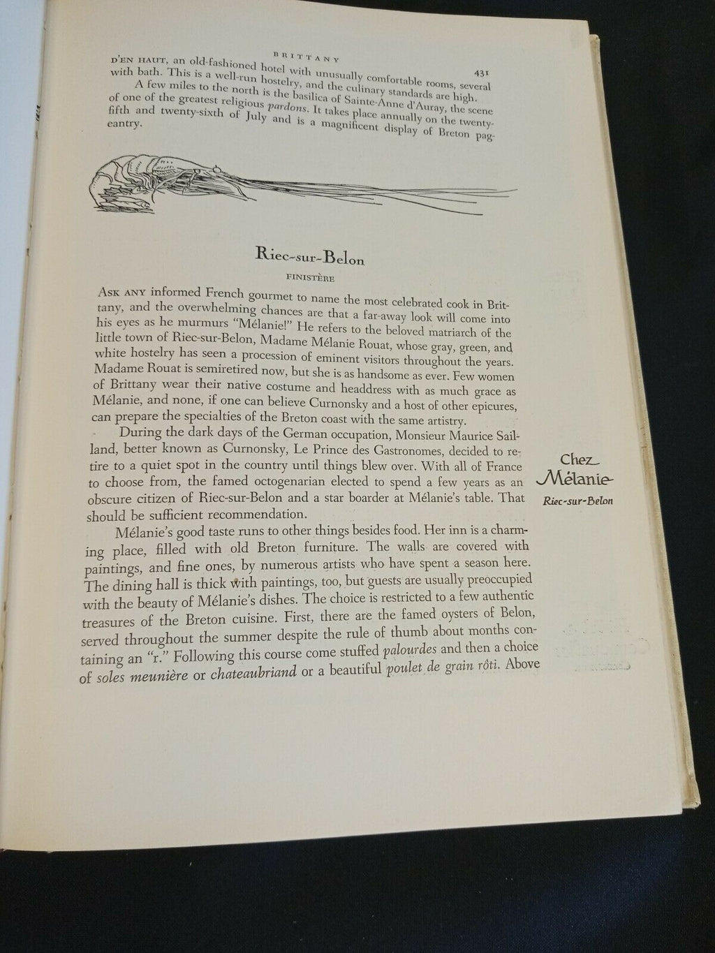 Bouquet De France 1st Ed  2nd press Samuel Chamberlain Gourmet - 1953 Book (7873