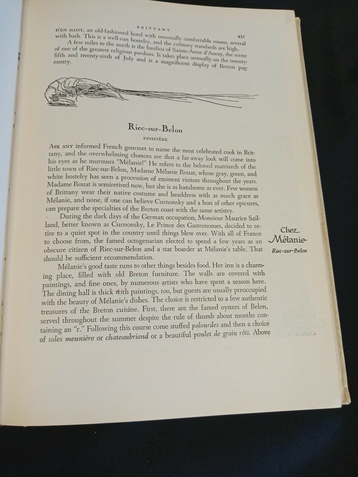 Bouquet De France 1st Ed  2nd press Samuel Chamberlain Gourmet - 1953 Book (7873