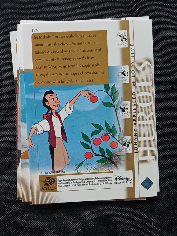 Upper Deck 2003 Disney Treasures Series Set 1 missing x 89 Trading Cards -(5738)