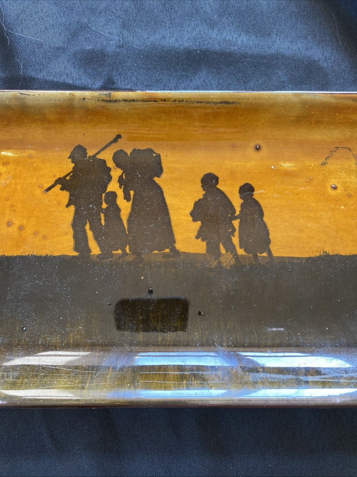 Royal Doulton RARE Silhouette series Farming ceramic tray pre 1922 - (1034)