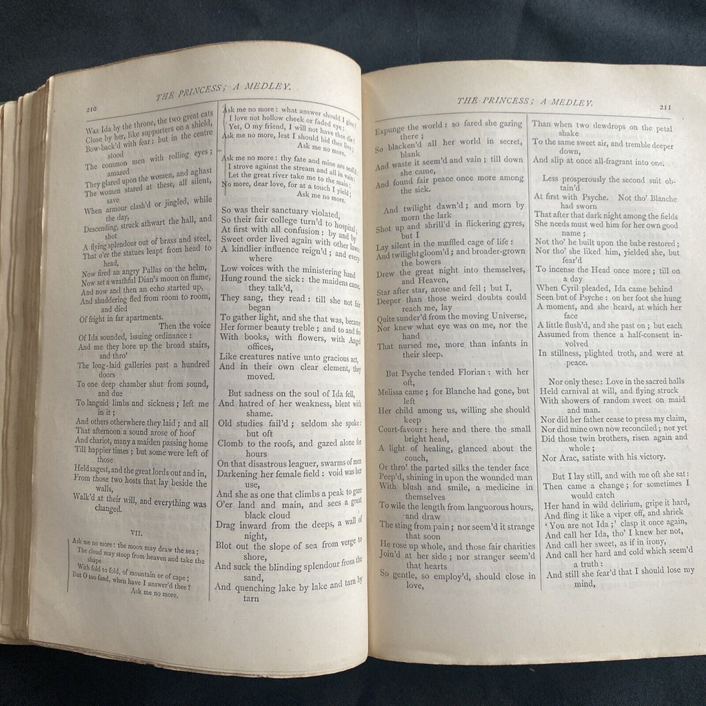 BOOK - The Works of Tennyson - Macmillan & Co 1884 print - (9672)