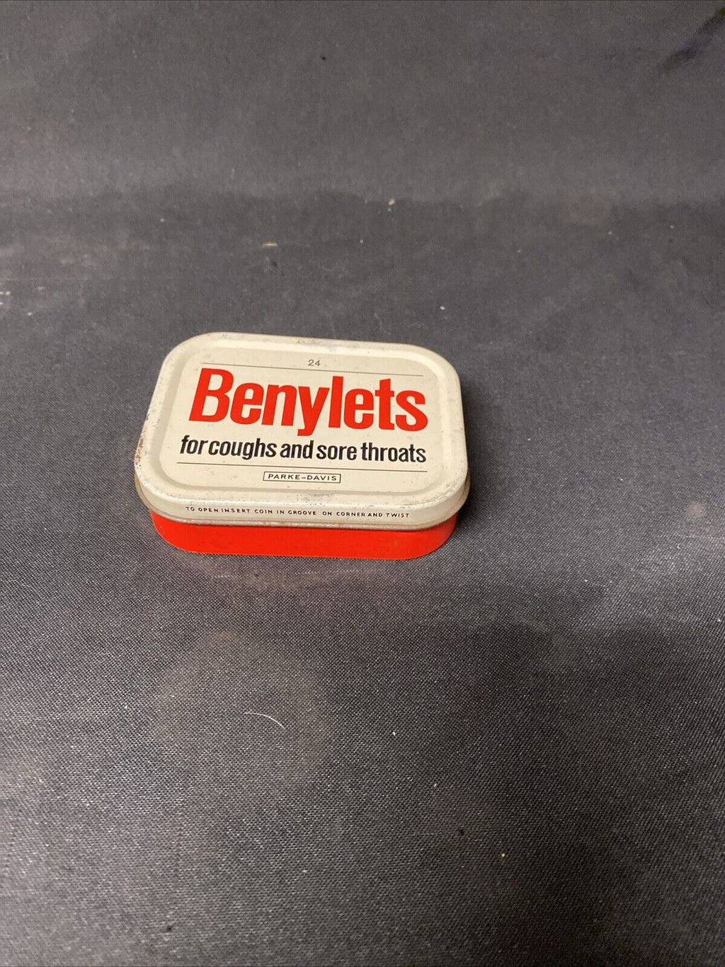 Vintage Tin - Benylets Parke-Davis Antihistamines - (5487)