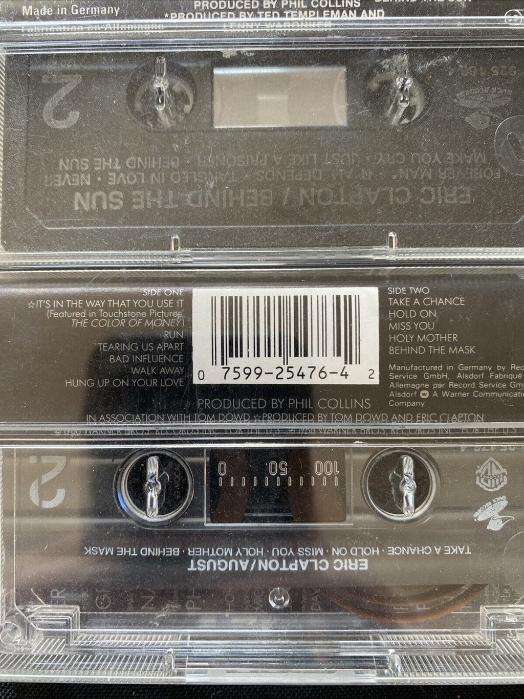 Eric Clapton Cassette Tapes Behind The Sun & August -(5900)