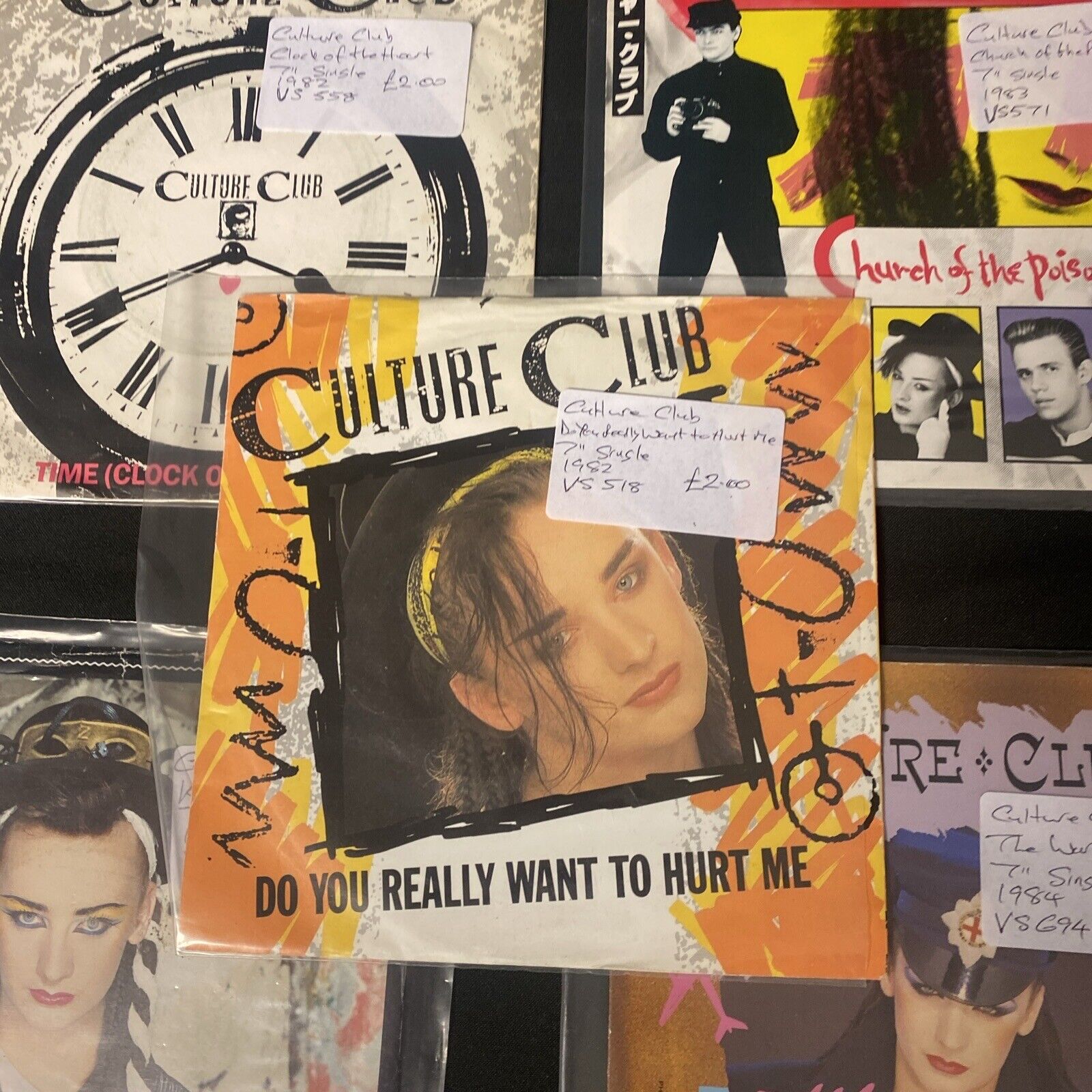 Vinyl Records 7" Singles 5 x 1980's Culture Club 5 different singles