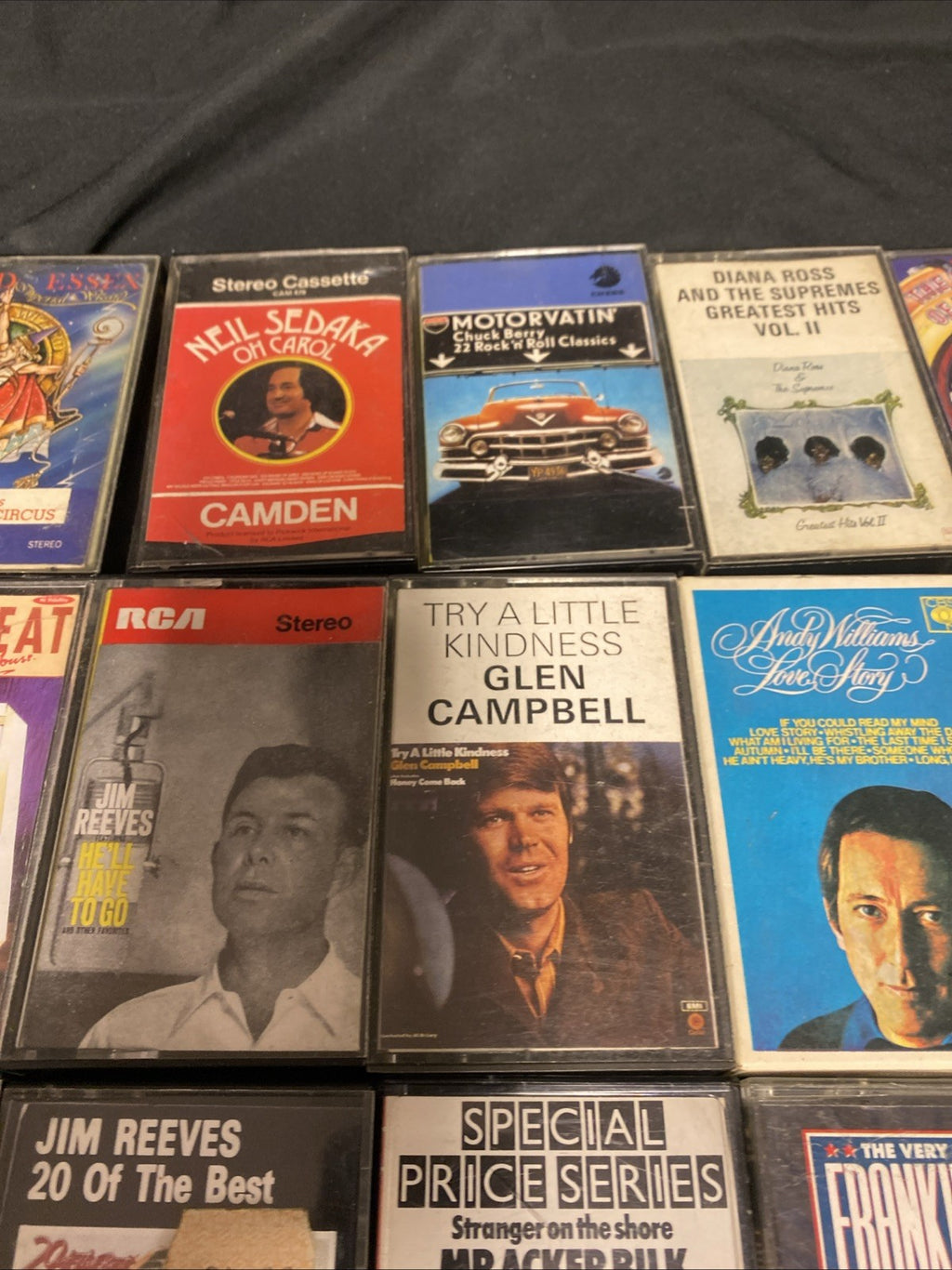 20 Cassette tapes Mainly 60's / 70's Valli Ross Essex Como Bilk - (1737)