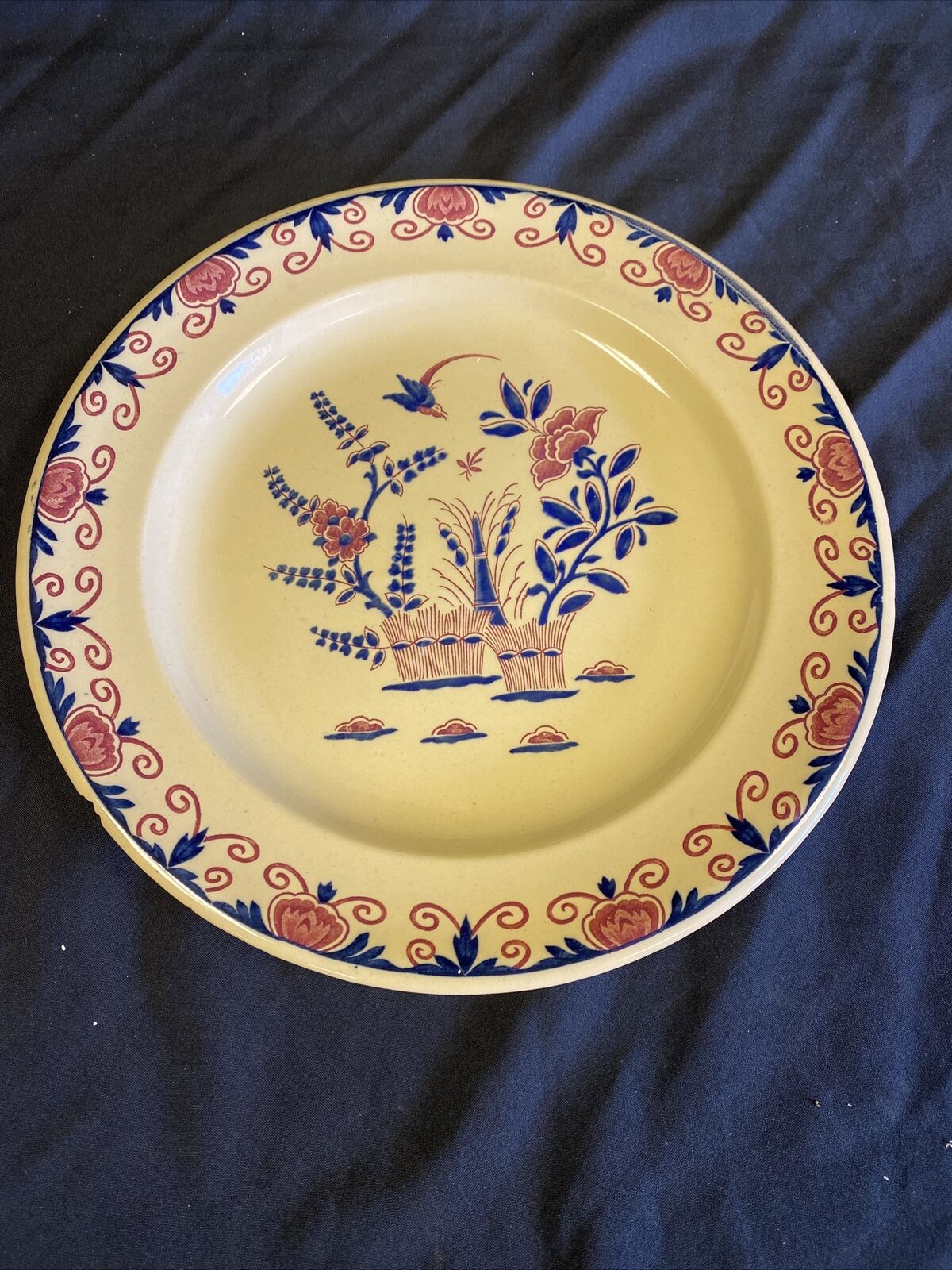 Wedgwood Van Hoorne Stoneware 32cm Plate dated 1899 two chips on back edge (7655