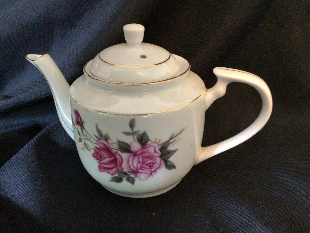 Teapot Collectors Small Ceramic Vintage 9cm Chinese Style - (8374)