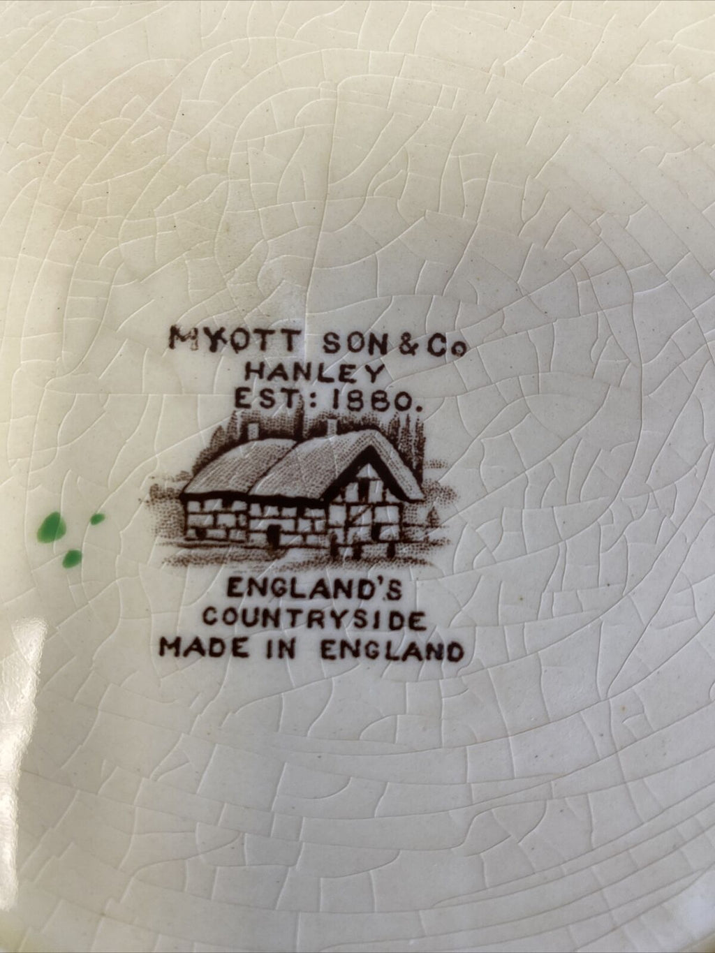 MYOTT Son & Co England's Countryside 2x 23cm Plates Vintage design - (7566)