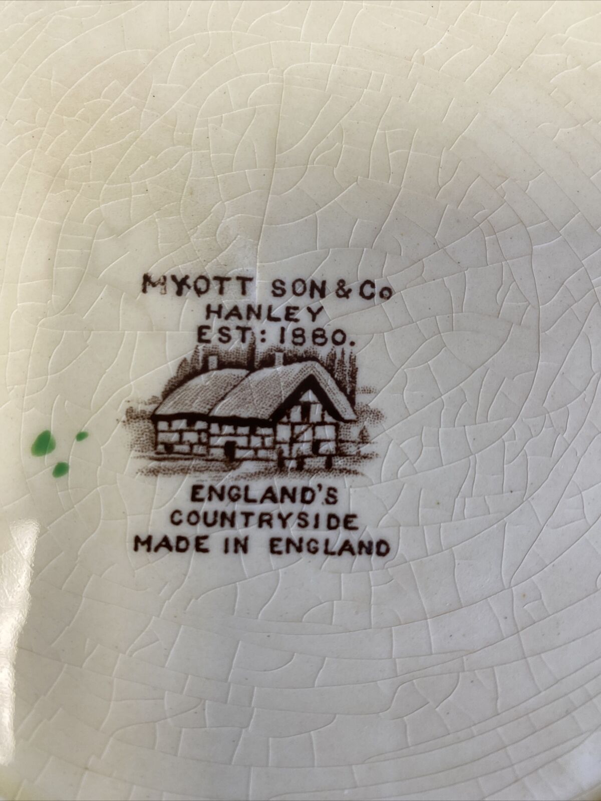 MYOTT Son & Co England's Countryside 2x 23cm Plates Vintage design - (7566)