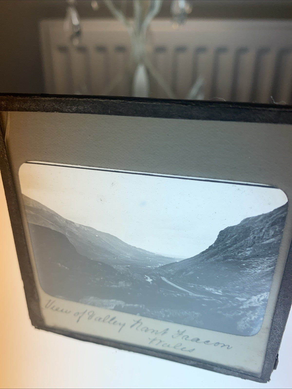 Magic Lantern Victorian Glass Square Photo Nant Ffrancon Valley Wales (1068)