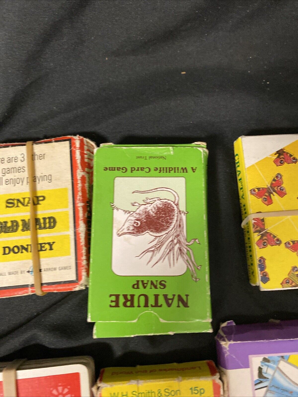 Vintage Card & pocket games x 10 National Trust Happy Families etc (5431)