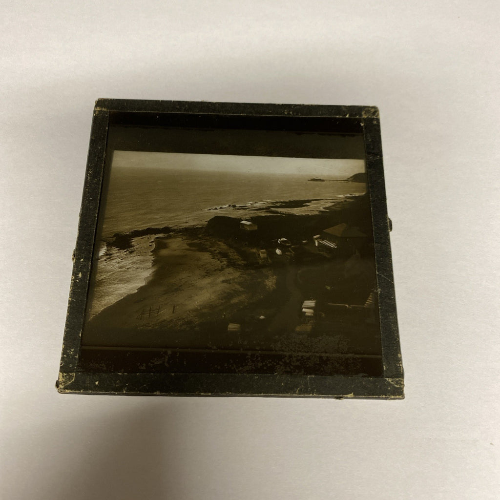 Magic Lantern Victorian Glass Square Antique Photo Steephill Cove Ventnor (1072)