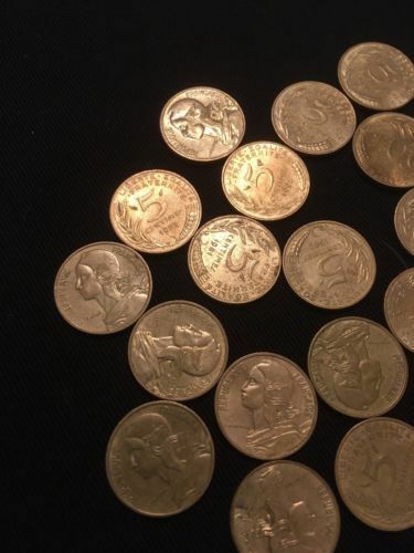 France 5 Centimes Coins Marianne - 24 x 1980's + 1 x 90's - (2754)