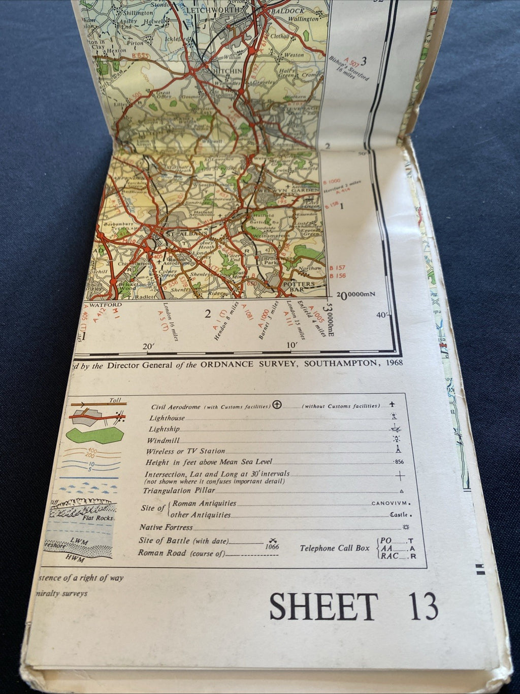 The Midlands Ordnance Survey Quarter Inch Map  #13 (1292)