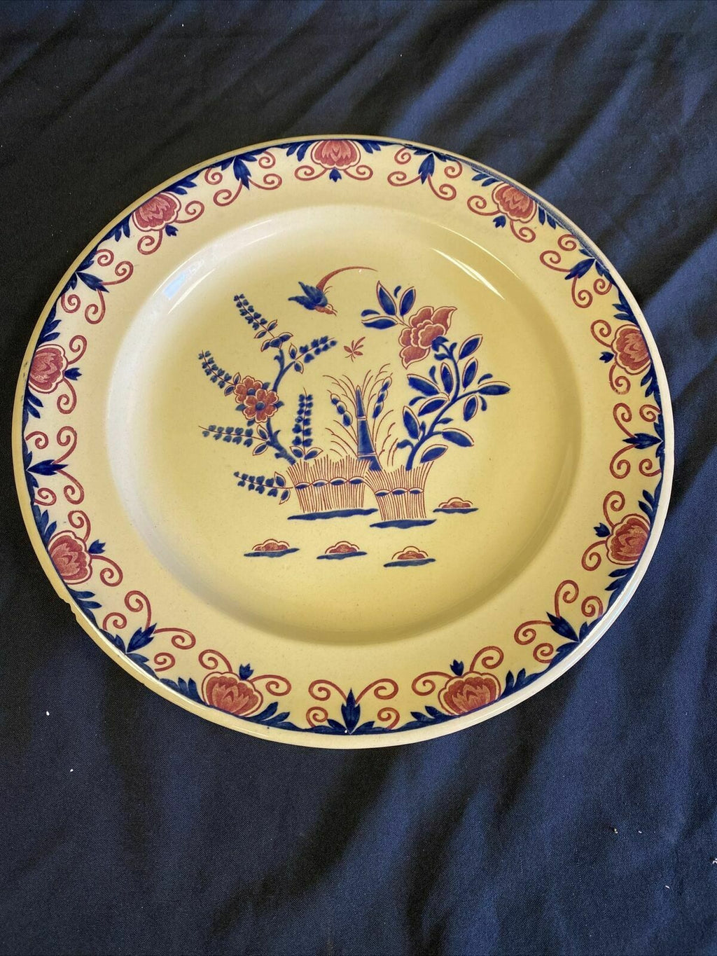 Wedgwood Van Hoorne Stoneware 32cm Plate dated 1899 two chips on back edge (7655