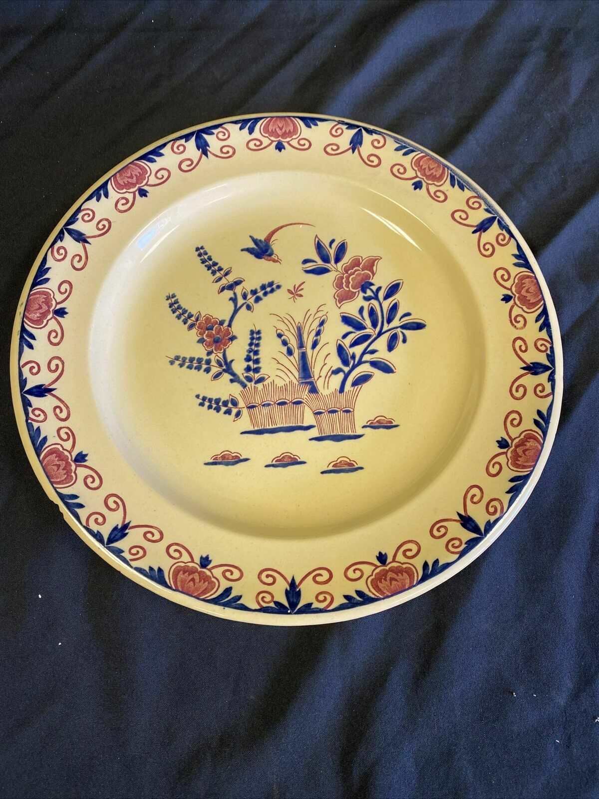 Wedgwood Van Hoorne Stoneware 32cm Plate dated 1899 two chips on back edge (7655