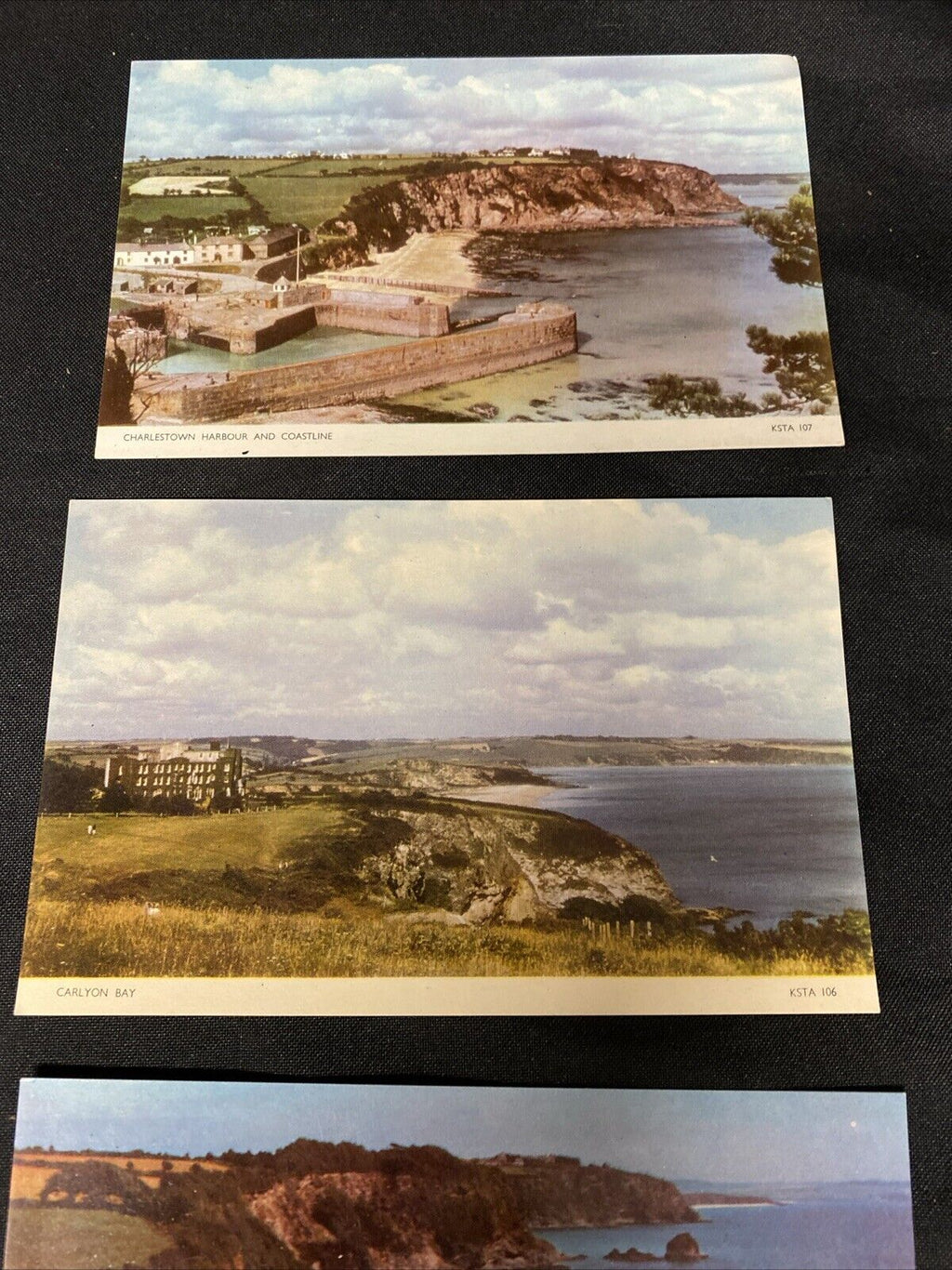 1960's postcards of Cornwall, Charlestown, Carlyon, Duporth St Austell - (5503)