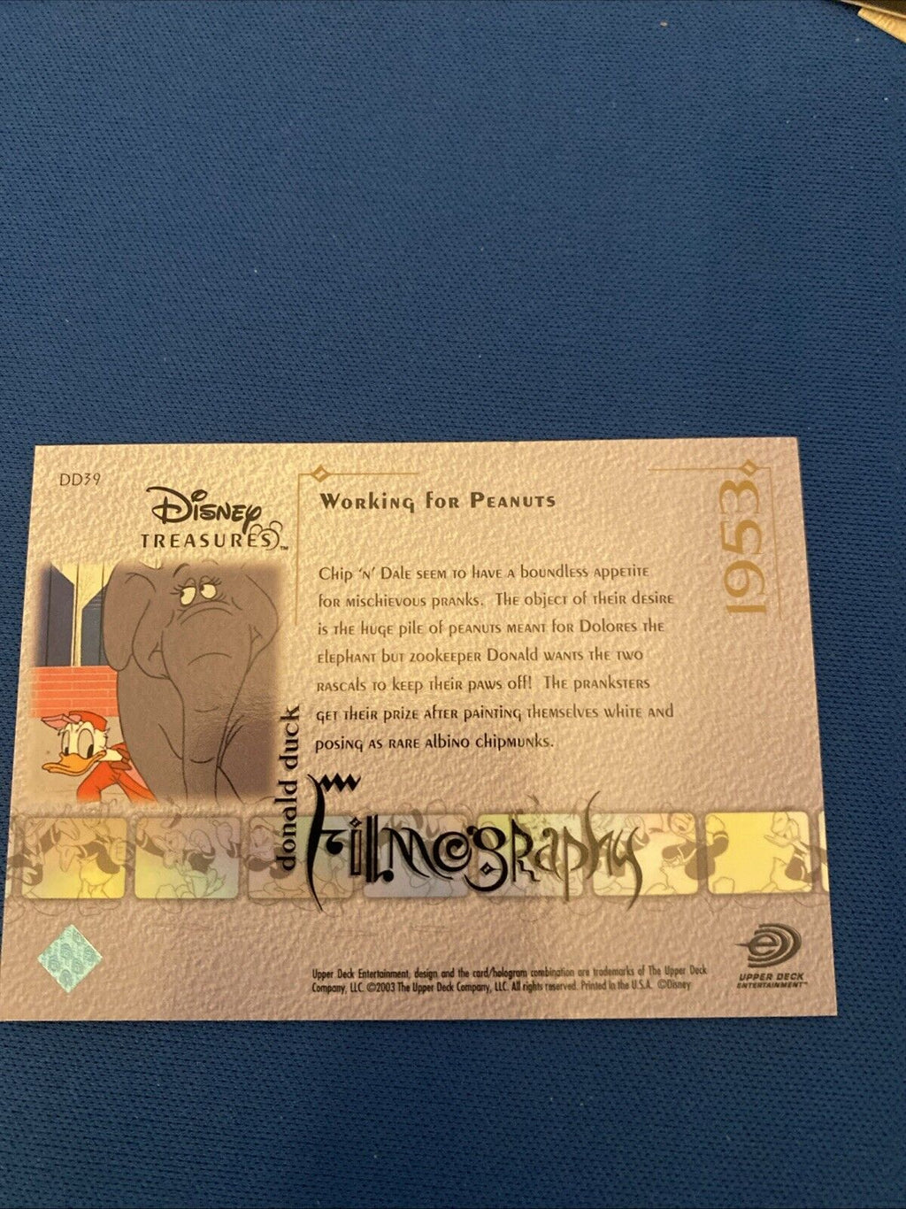 Upper Deck 2003 Disney Treasures x15 Trading Cards RARE USA RELEASE (5770