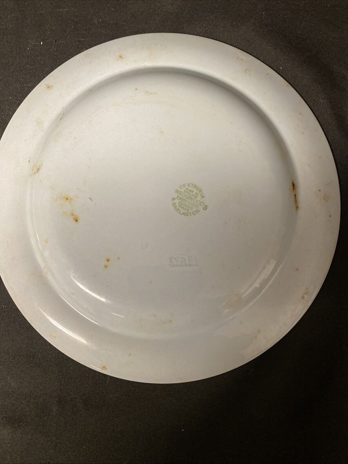 Wedgwood of Etruria Embossed Blue Queens Ware Dinner & Small plates - (5828)