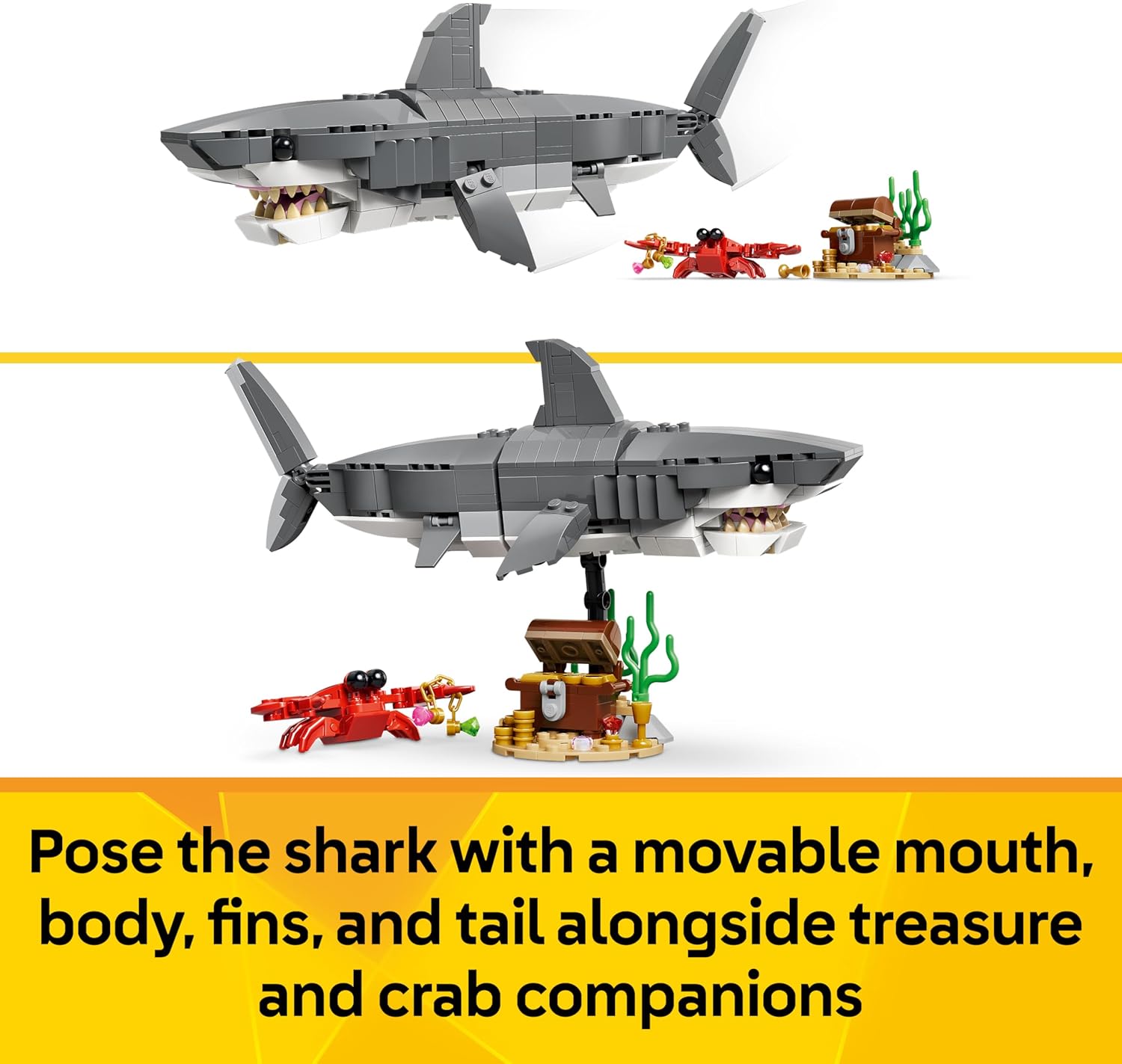 LEGO Creator 3 in 1 - Fierce Shark with Treasure / Angler Fish / Manta Ray - 31381