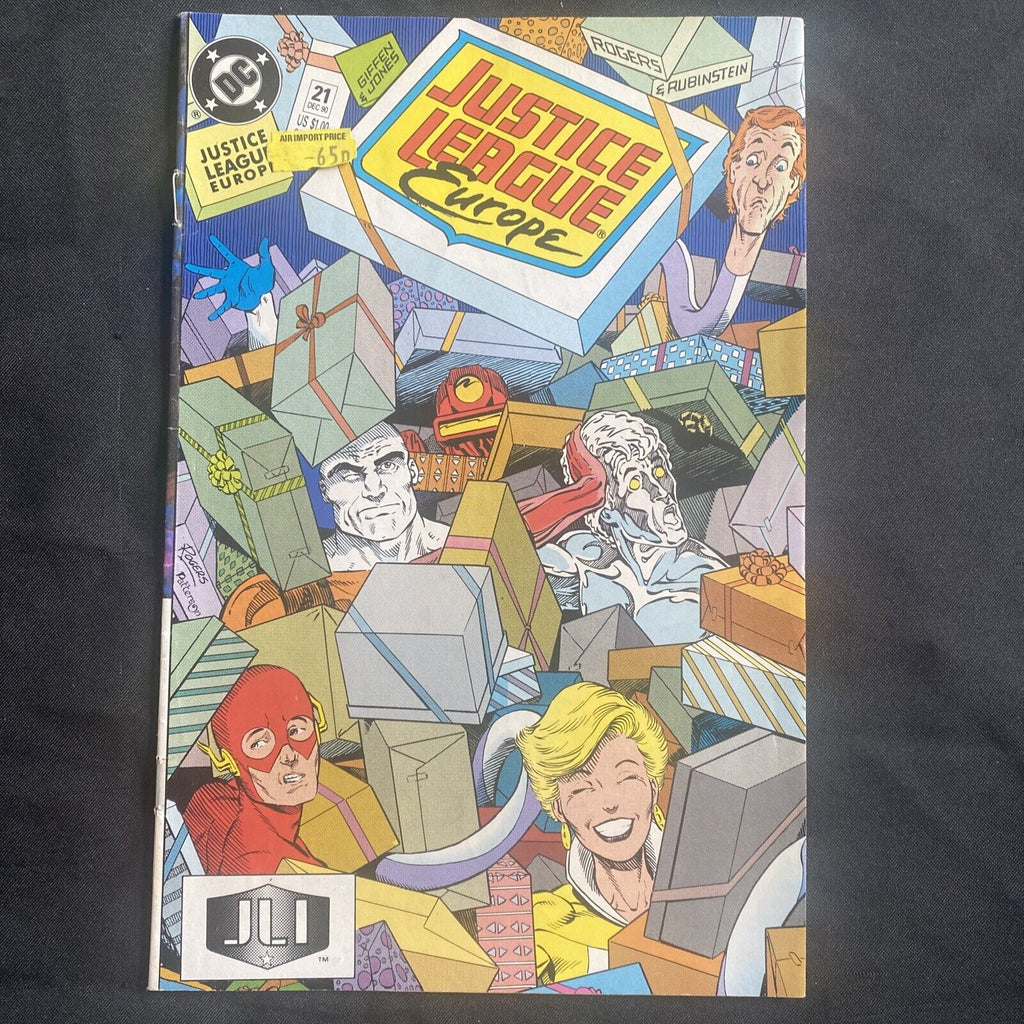 COMIC - DC Comics Justice League EUROPE -Dec '90 Blood Sweat & Tabloids - (8791