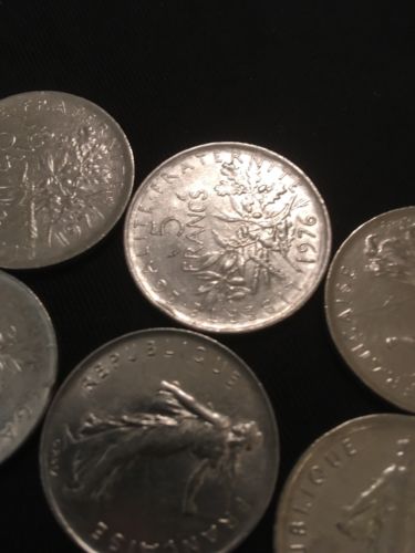 France 5 Francs Coins All 1970's x 6 - (2800)