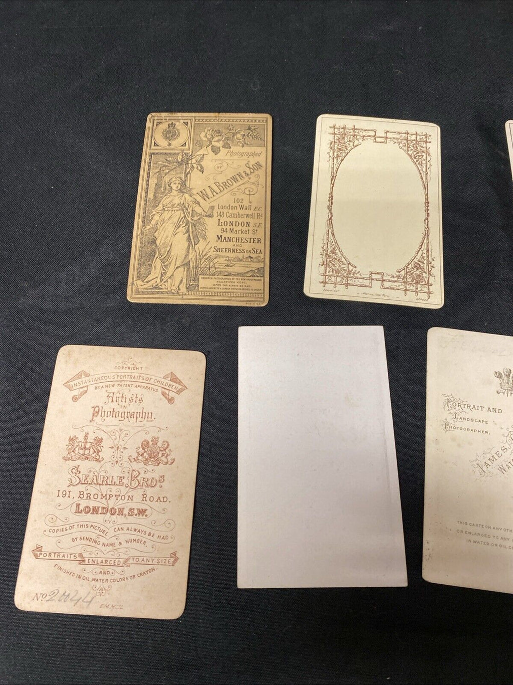 Victorian Carte De Vista CDV's x 7 Features Gentlemen Portraits London - (5442)