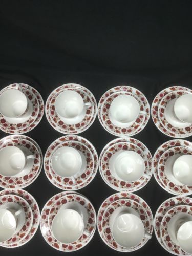 RIDGWAY Carissima 1960's Pure Bone Chine Tea Set 36 pieces - (2793)