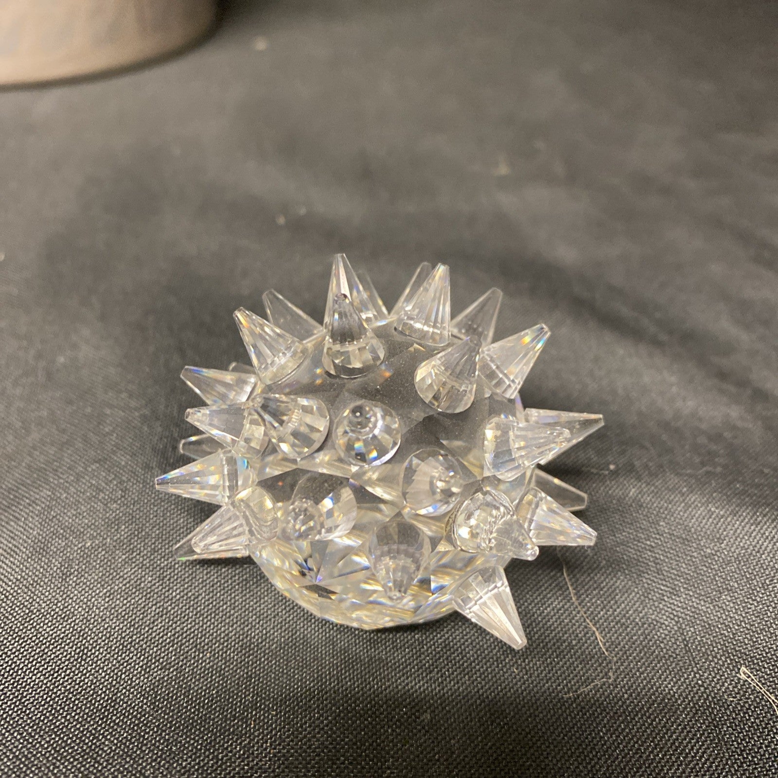 Swarovski Silver Crystal Hedgehog with silver whiskers 5cm Boxed - (1605)