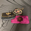 Antique Tapastry and Brass Handbag + Alexon and Avon Vintage bags - (9149)