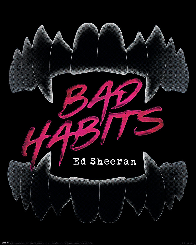 MUG Boxed Ceramic - MUSIC - Ed Sheeran Bad Habits - Black Mug