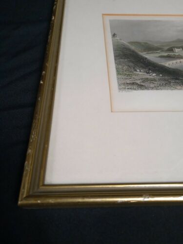 W.H.Bartlett R.Wallis 1840 Original Engraving BANFF - Framed - (7010)