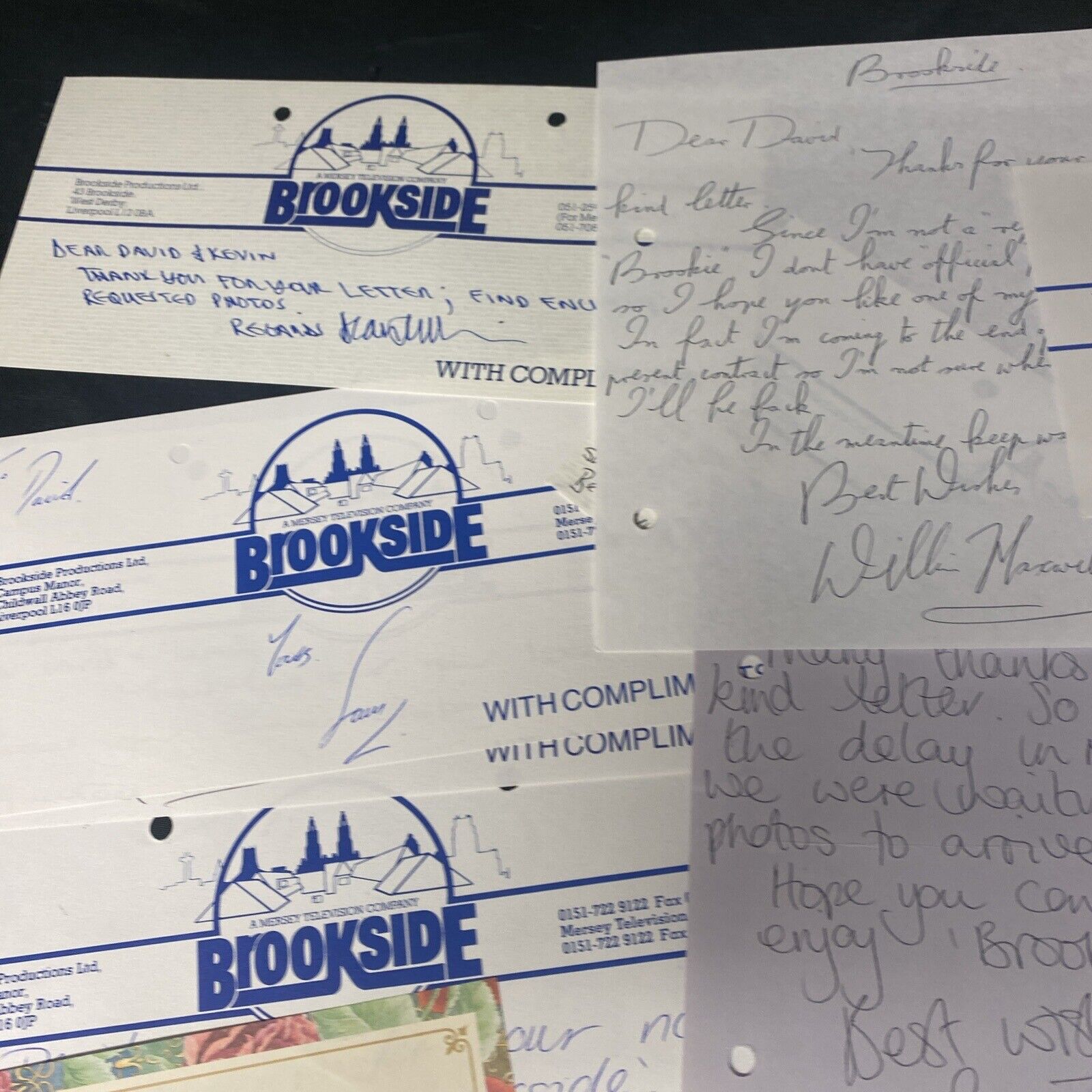 26 Original Letters from Brookside Cast 1990's all Autographed Ephemera (8944)